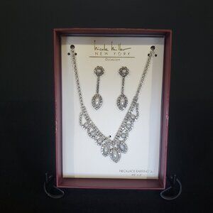 Nicole Miller New York Occasion Necklace Earring Set New  12" + 2" for Girl Gift